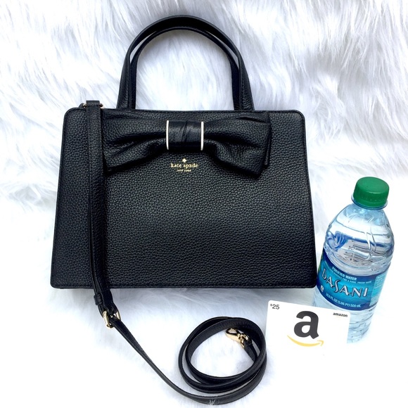 🆕 KATE SPADE♠️ Bow Lise Rosewood Place Black Purse - Picture 4 of 8
